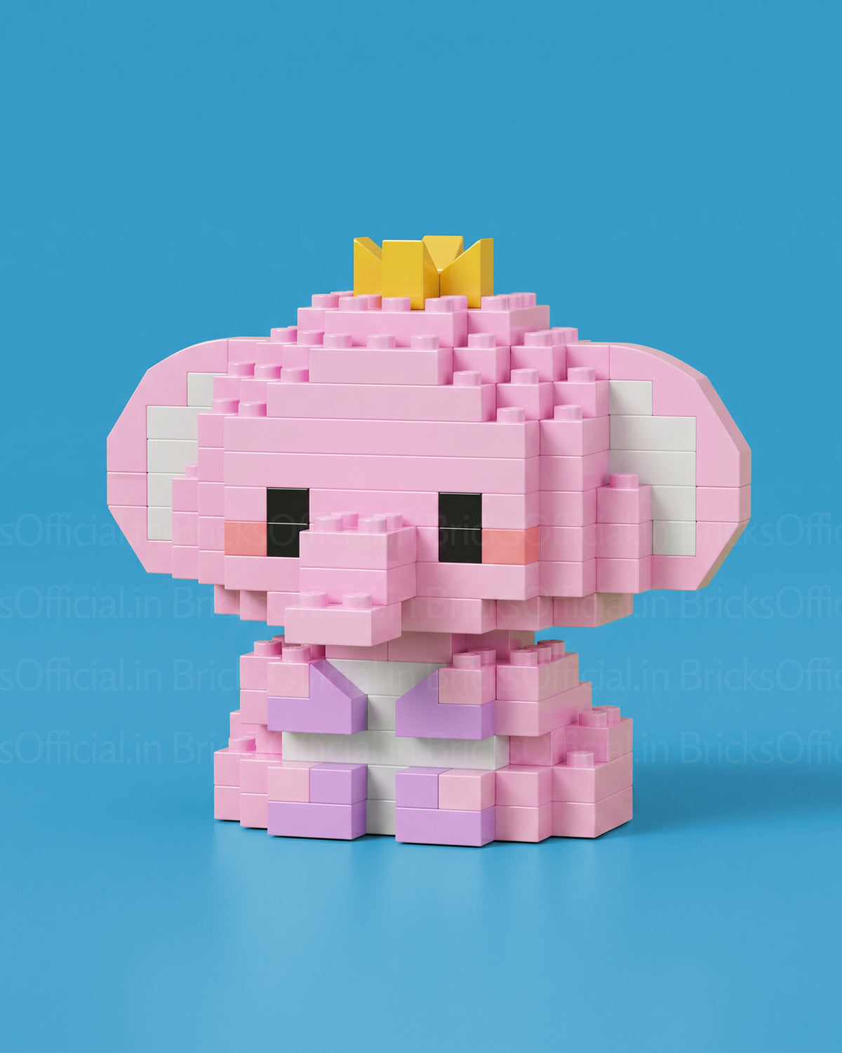 Pink Elephant Brick Figure Set
